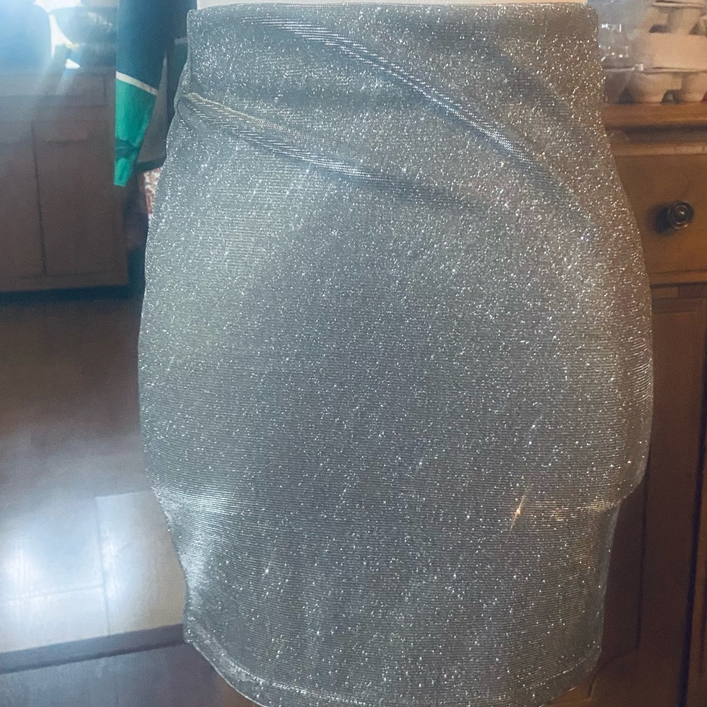 Silver Glitter Women's Skirt